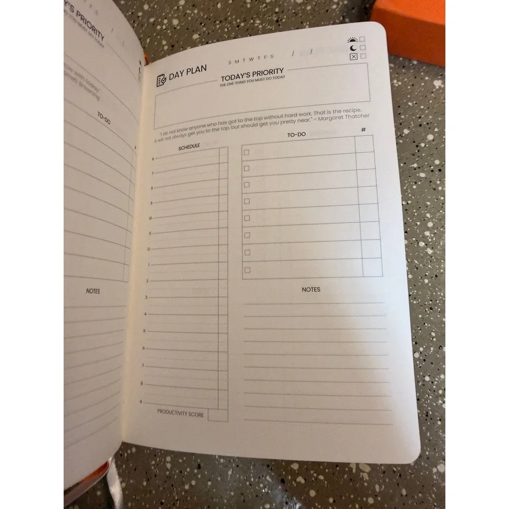Wyze Planner 3 Month Undated Daily Goal Planner Orange Owl‎ Logo